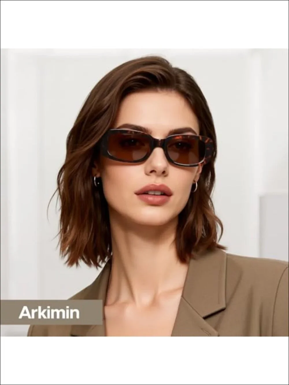 Retro Rectangle Sunglasses UV400 Full Frame Unisex Y2K 90s Vintage Eyewear